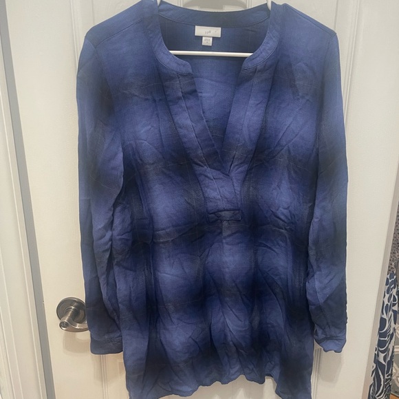 J. Jill Deep Blue Tunic Top - Picture 1 of 14